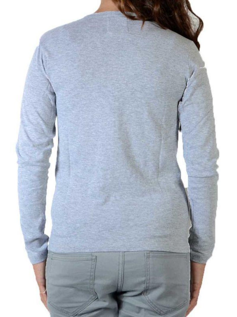 Tee Shirt Little Eleven paris Chris LS Mixte Gris - Kiabi