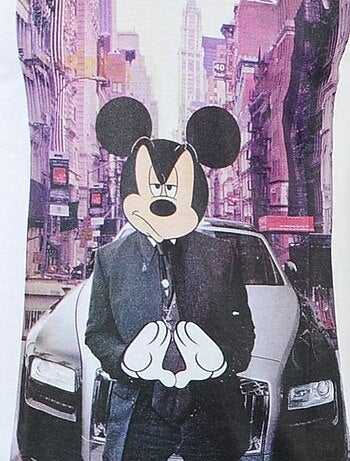 Tee Shirt Little Eleven Paris Dickey SS Mickey Mixte Garçon Fille Blanc