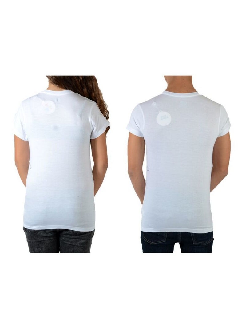 Tee Shirt Little Eleven Paris Dickey SS Mickey Mixte Garçon   Fille  Blanc Blanc - Kiabi