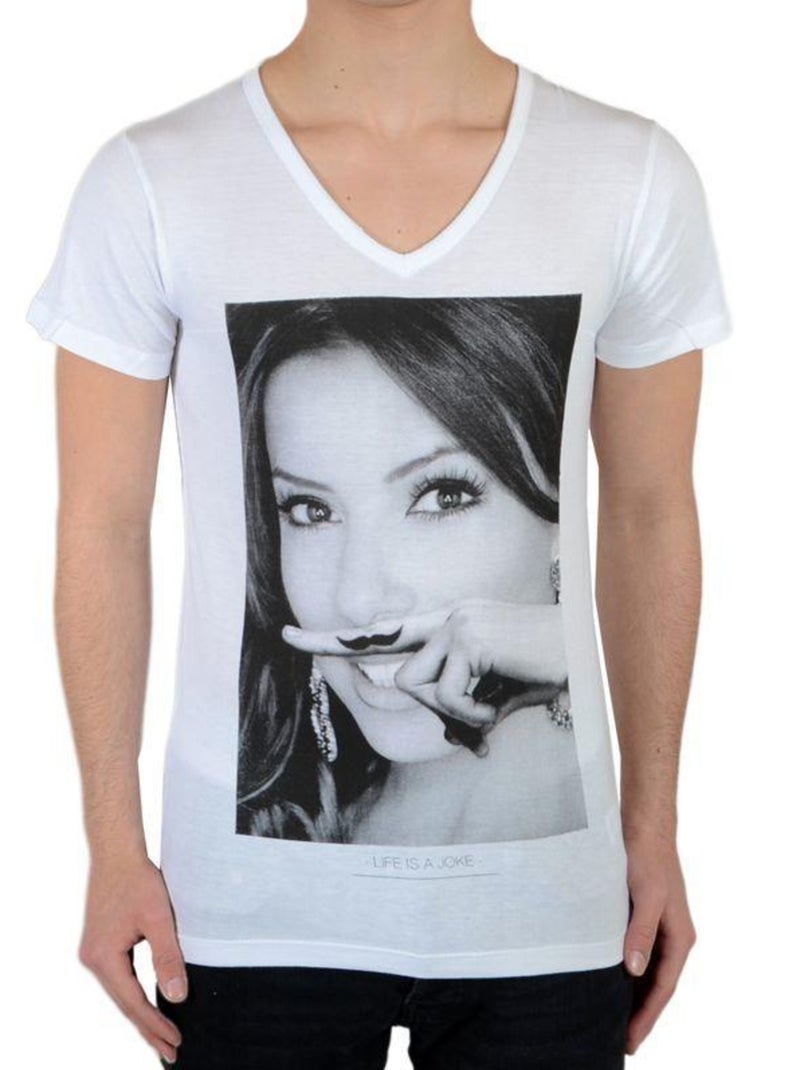 Tee Shirt Little Eleven Paris Eva SS Mixte Blanc - Kiabi