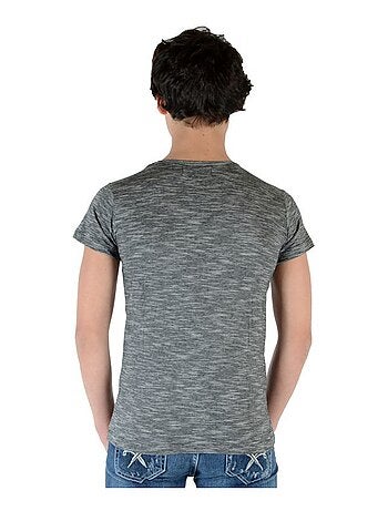 Tee Shirt Little Eleven Paris Garçon Little Smith TS Gris Cotton Vintage