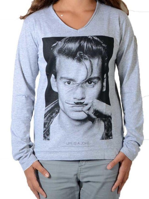 Tee Shirt Little Eleven paris JD LS Mixte Garçon   Fille  Jonhy Depp - Kiabi