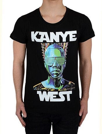Tee Shirt Little Eleven Paris Kanye SS Mixte Garçon Fille Noir