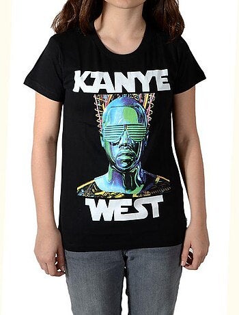 Tee Shirt Little Eleven Paris Kanye SS Mixte Garçon Fille Noir