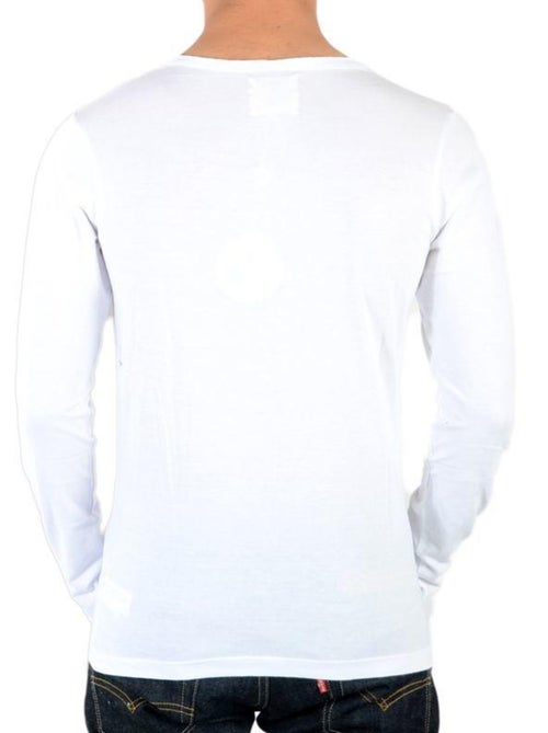 Tee Shirt Little Eleven Paris Kate LS Kate Moss Mixte Garçon   Fille  Blanc M99 - Kiabi