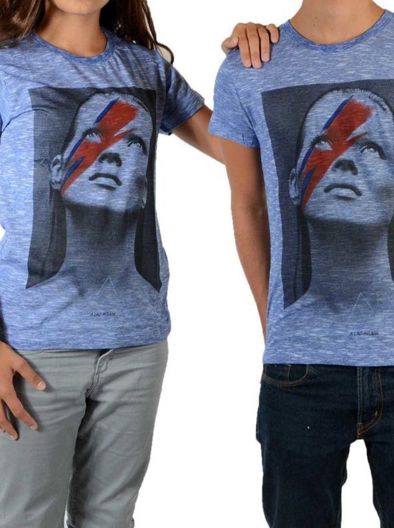Tee Shirt Little Eleven Paris Katos SS Kate Moss Mixte Bleu - Kiabi