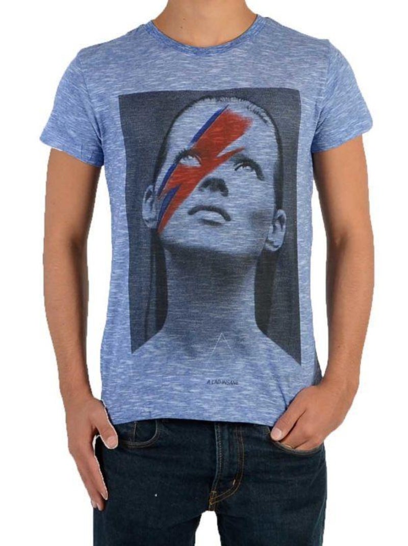 Tee Shirt Little Eleven Paris Katos SS Kate Moss Mixte Bleu - Kiabi