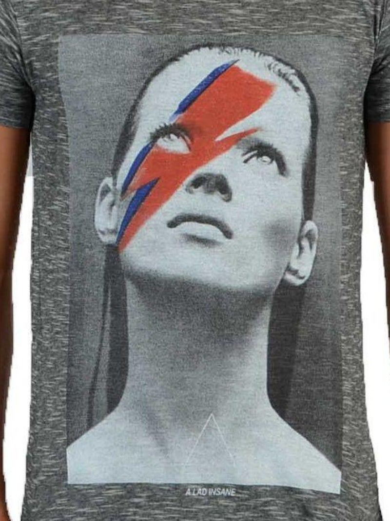 Tee Shirt Little Eleven Paris Katos SS Kate Moss Mixte Gris - Kiabi