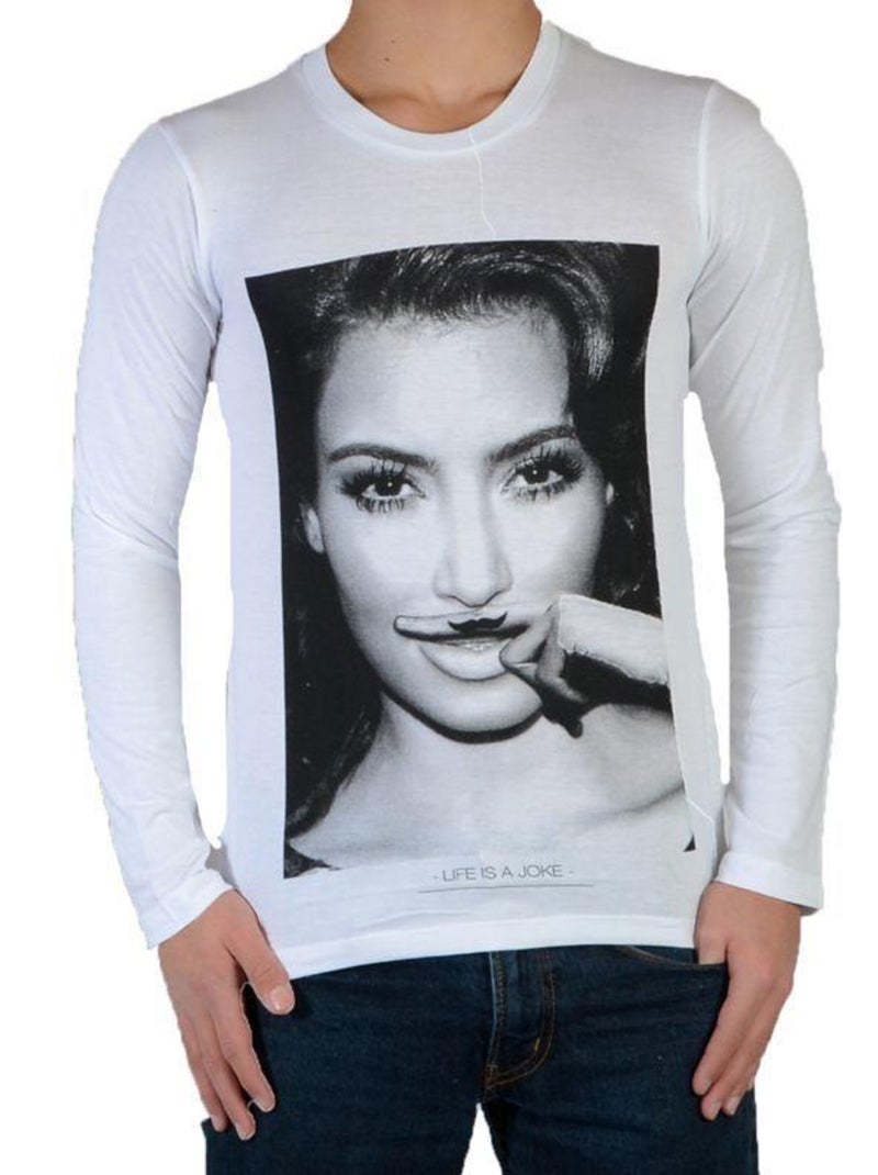 Tee Shirt Little Eleven paris Kim LS Mixte Gris - Kiabi