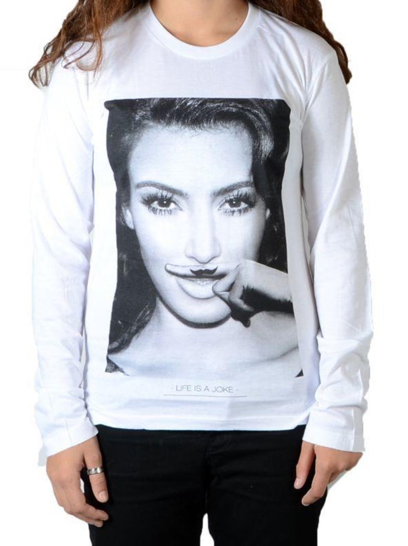 Tee Shirt Little Eleven paris Kim LS Mixte Gris - Kiabi