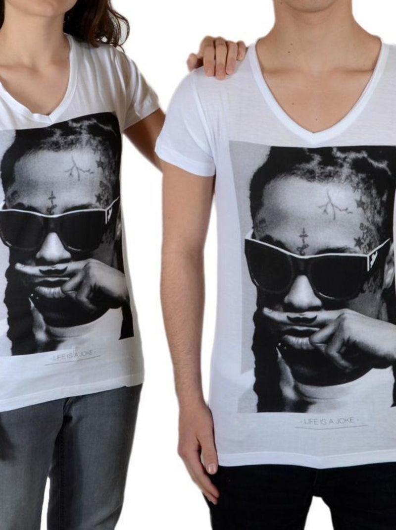 Tee Shirt Little Eleven Paris Lil SS Mixte Blanc - Kiabi