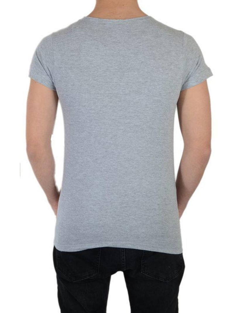 Tee Shirt Little Eleven Paris Lil SS Mixte Gris - Kiabi