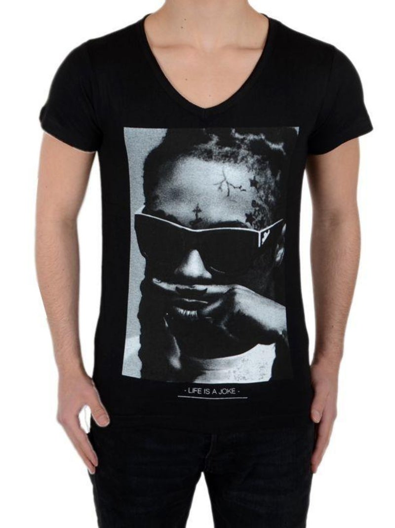 Tee Shirt Little Eleven Paris Lil SS Mixte Noir - Kiabi