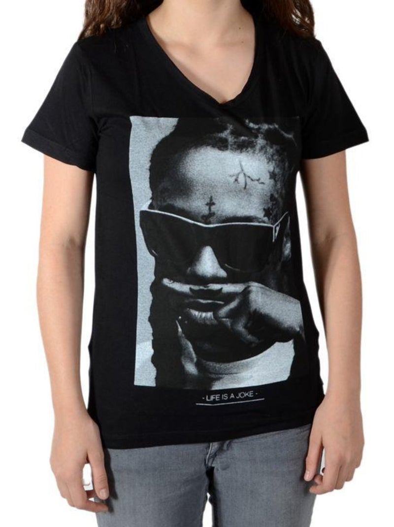 Tee Shirt Little Eleven Paris Lil SS Mixte Noir - Kiabi