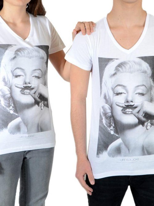 Tee Shirt Little Eleven Paris Marilyn SS Mixte - Kiabi