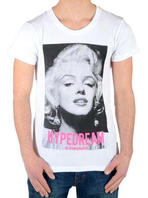 Tee Shirt Little Eleven Paris Monroedream SS Mixte Garçon   Fille  Blanc - Kiabi