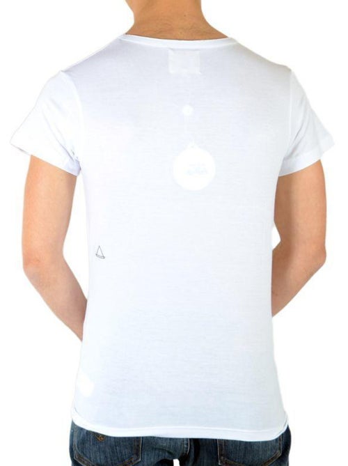 Tee Shirt Little Eleven Paris Monroedream SS Mixte Garçon   Fille  Blanc - Kiabi