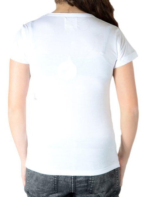 Tee Shirt Little Eleven Paris Monroedream SS Mixte Garçon   Fille  Blanc - Kiabi