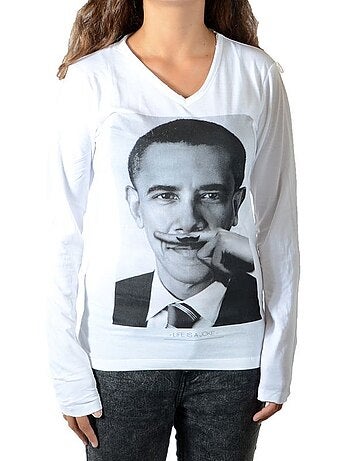 Tee Shirt Little Eleven Paris Obama SS Mixte