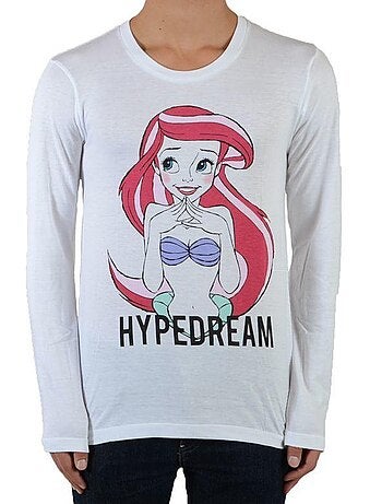 Tee Shirt Little Eleven Paris Rariel LS Mixte Garcon Fille Blanc