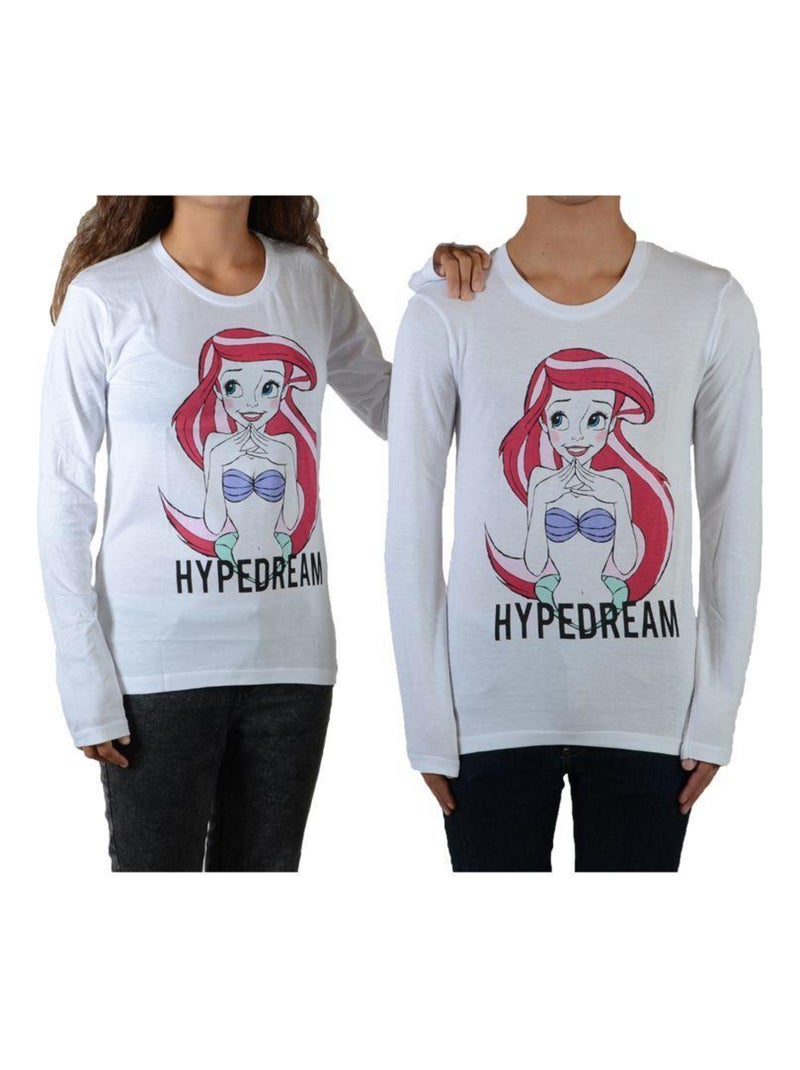 Tee Shirt Little Eleven Paris Rariel LS Mixte Garcon  Fille  Blanc Blanc - Kiabi