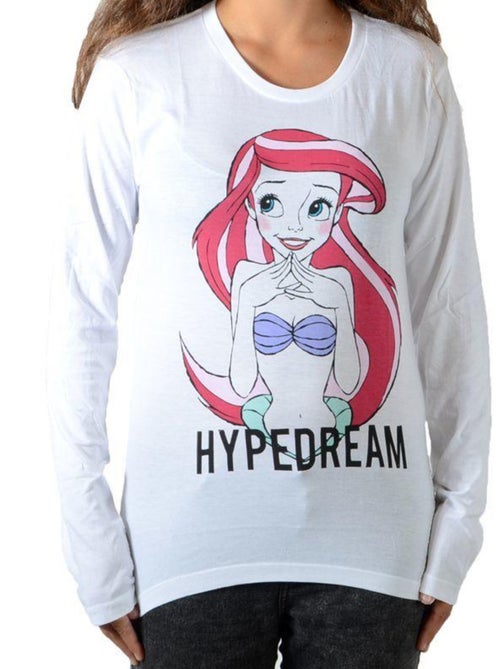 Tee Shirt Little Eleven Paris Rariel LS Mixte Garcon   Fille  Blanc - Kiabi