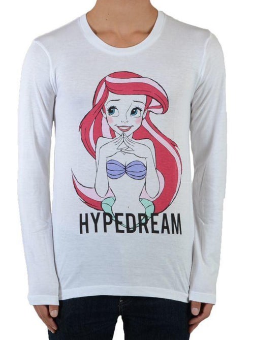 Tee Shirt Little Eleven Paris Rariel LS Mixte Garcon   Fille  Blanc - Kiabi