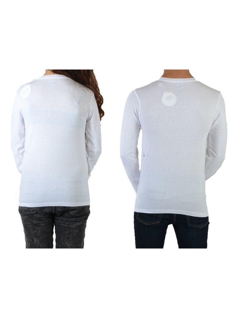 Tee Shirt Little Eleven Paris Rariel LS Mixte Garcon   Fille  Blanc Blanc - Kiabi