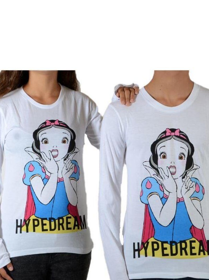 Tee Shirt Little Eleven Paris Reige LS Mixte (Garçon / Fille) Blanc Blanc - Kiabi