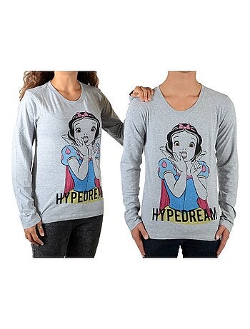Tee Shirt Little Eleven Paris Reige LS Mixte (Garçon / Fille) Gris Chiné - Kiabi