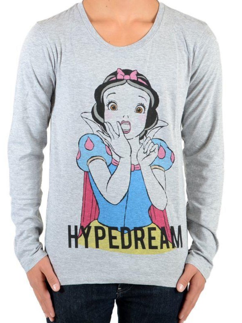 Tee Shirt Little Eleven Paris Reige LS Mixte Garçon   Fille  Gris Chiné Gris - Kiabi