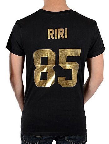 Tee Shirt Little Eleven Paris Riri SS Mixte Garçon Fille Noir