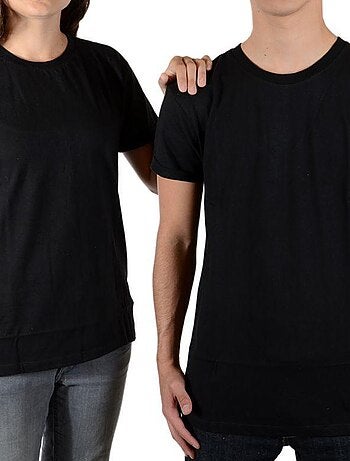 Tee Shirt Little Eleven Paris Riri SS Mixte Garçon Fille Noir