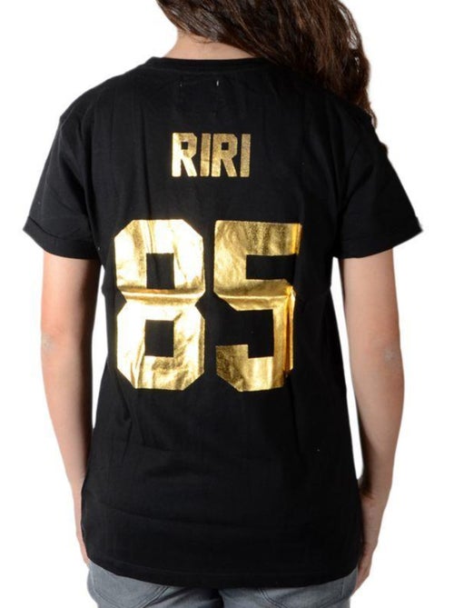 Tee Shirt Little Eleven Paris Riri SS Mixte Garçon   Fille  Noir - Kiabi
