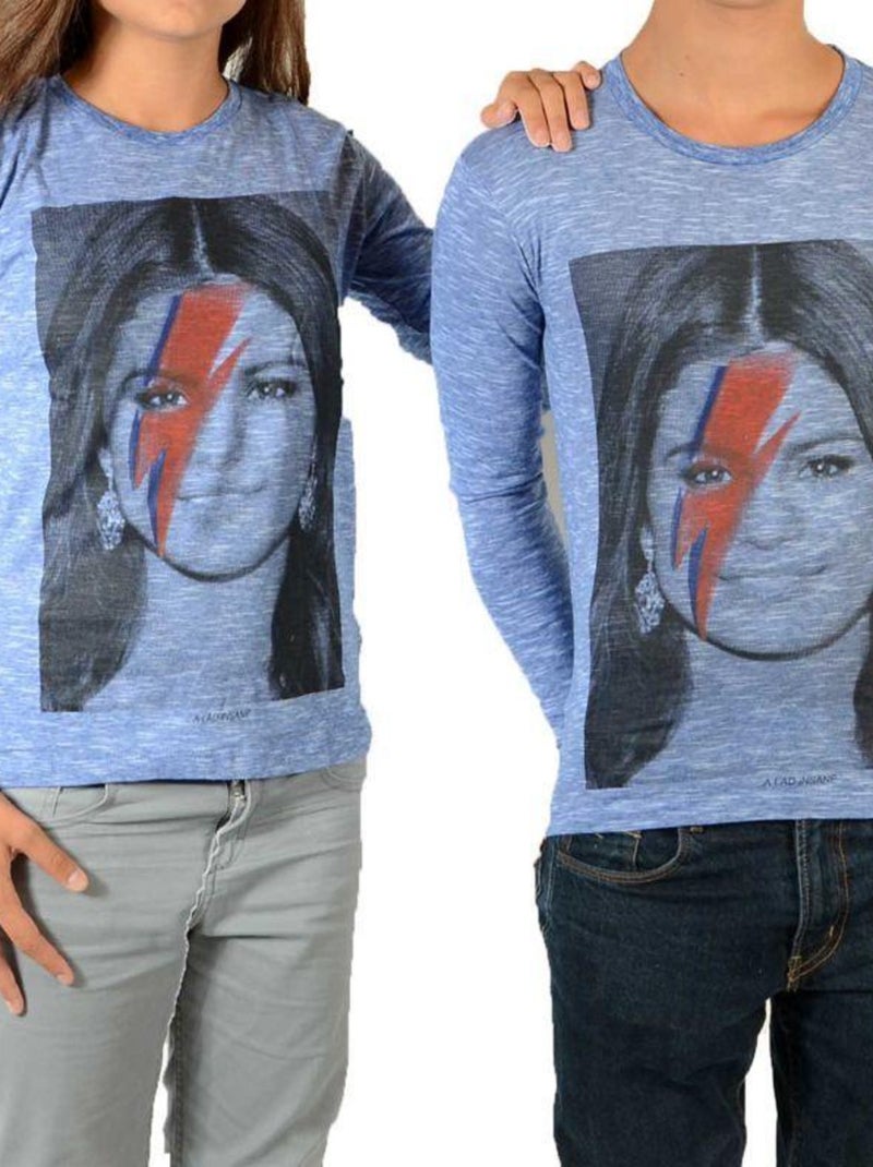 Tee Shirt Little Eleven Paris Selena LS Selena Gomez Mixte Bleu - Kiabi