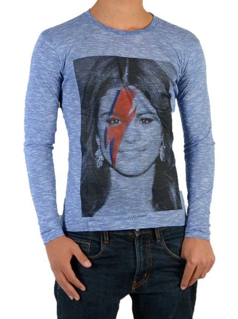 Tee Shirt Little Eleven Paris Selena LS Selena Gomez Mixte Bleu - Kiabi
