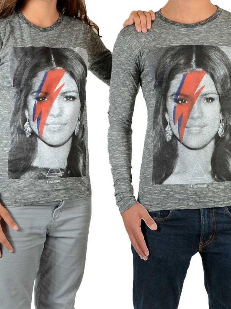 Tee Shirt Little Eleven Paris Selena LS Selena Gomez Mixte Gris - Kiabi