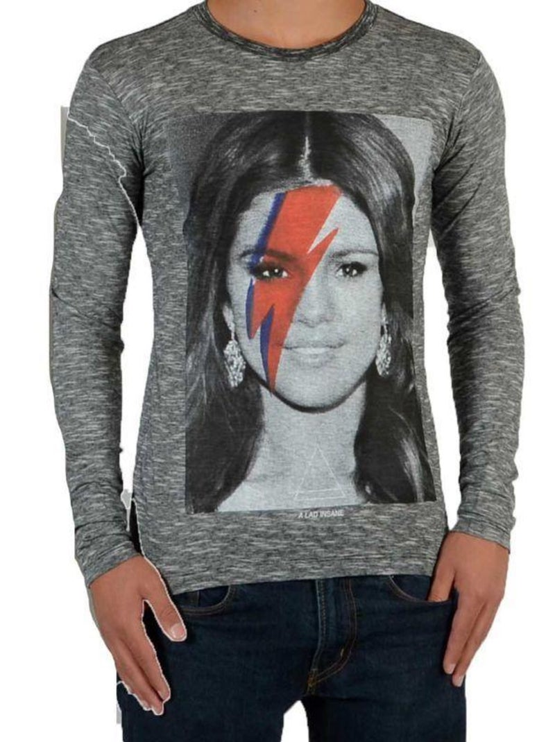 Tee Shirt Little Eleven Paris Selena LS Selena Gomez Mixte Gris - Kiabi