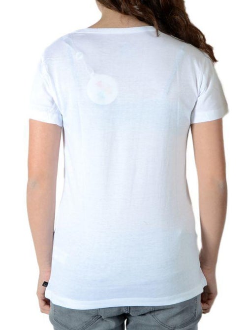 Tee Shirt Little Eleven Paris SF SS Mixte garçon   fille  Blanc - Kiabi