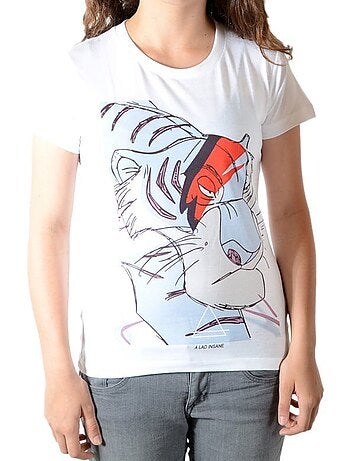 Tee Shirt Little Eleven Paris Shere Khan SS Mixte Garçon Fille Blanc