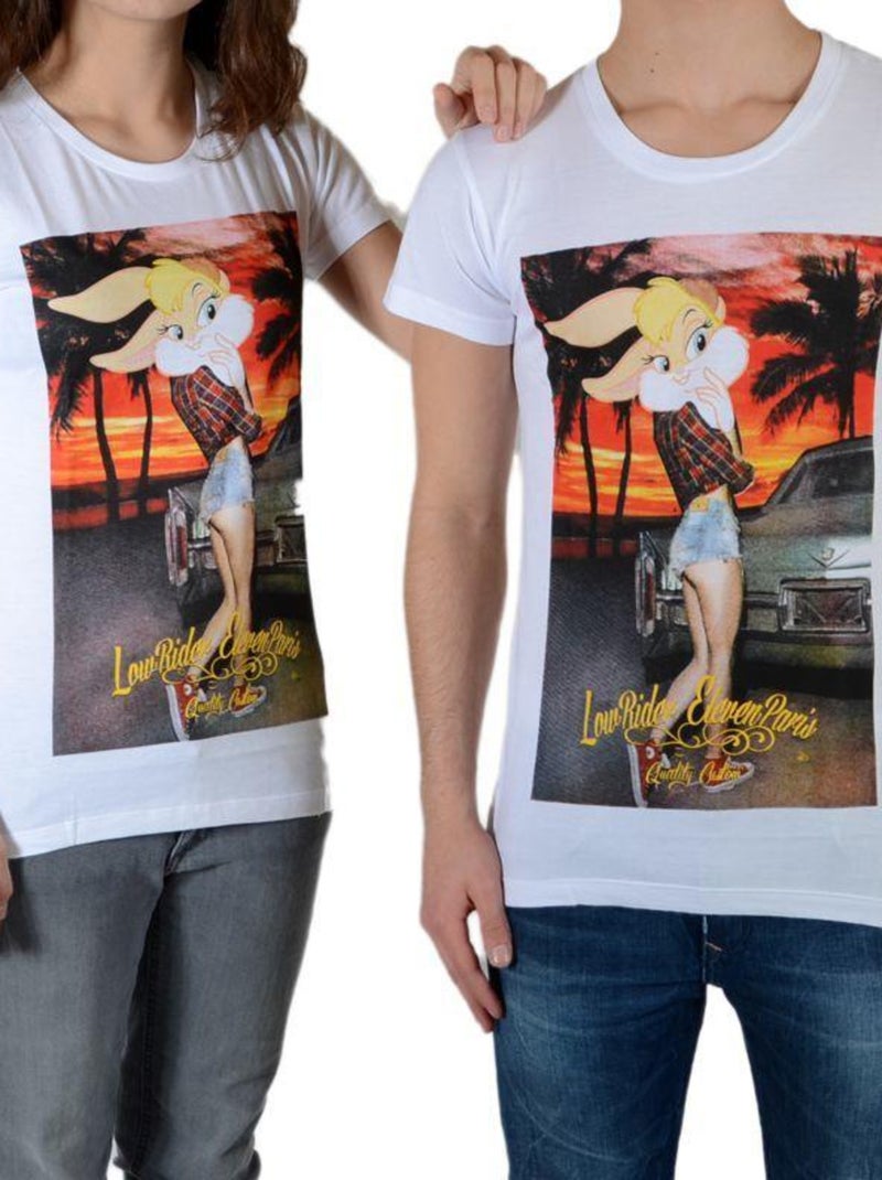 Tee Shirt Little Eleven Paris Wimp SS Mixte garçon  fille   Blanc Blanc - Kiabi