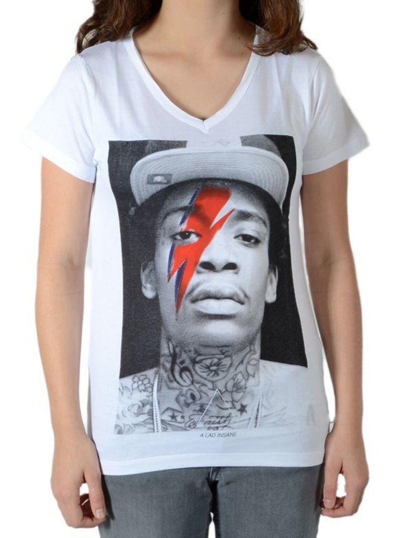 Tee Shirt Little Eleven Paris Wiz Bowie SS Mixte Blanc - Kiabi