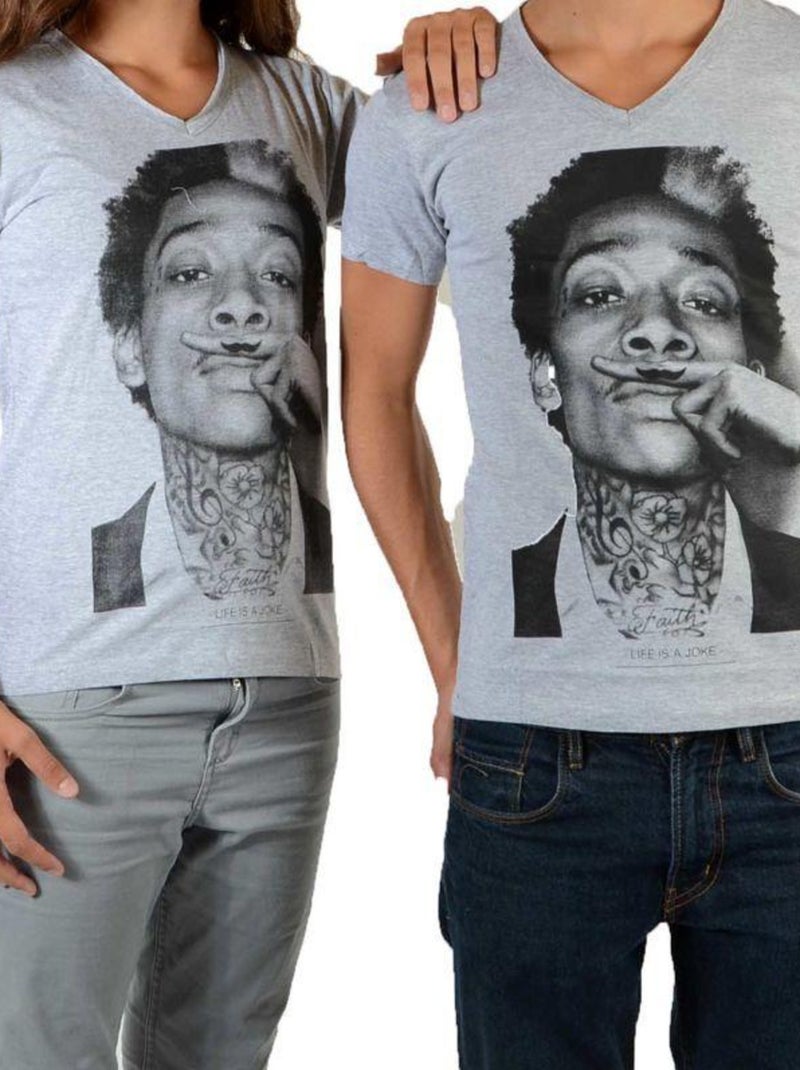 Tee Shirt Little Eleven Paris Wiz SS Mixte Gris - Kiabi