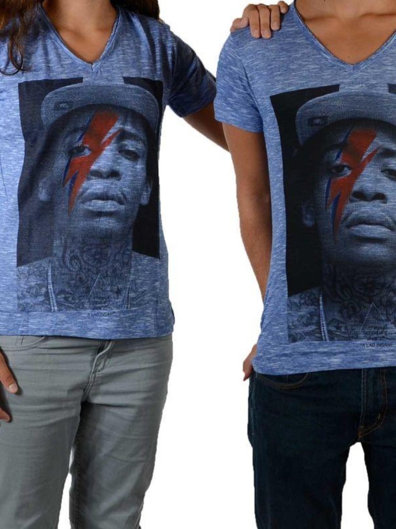 Tee Shirt Little Eleven Paris Wizka SS Wiz Khalifa Mixte Bleu - Kiabi