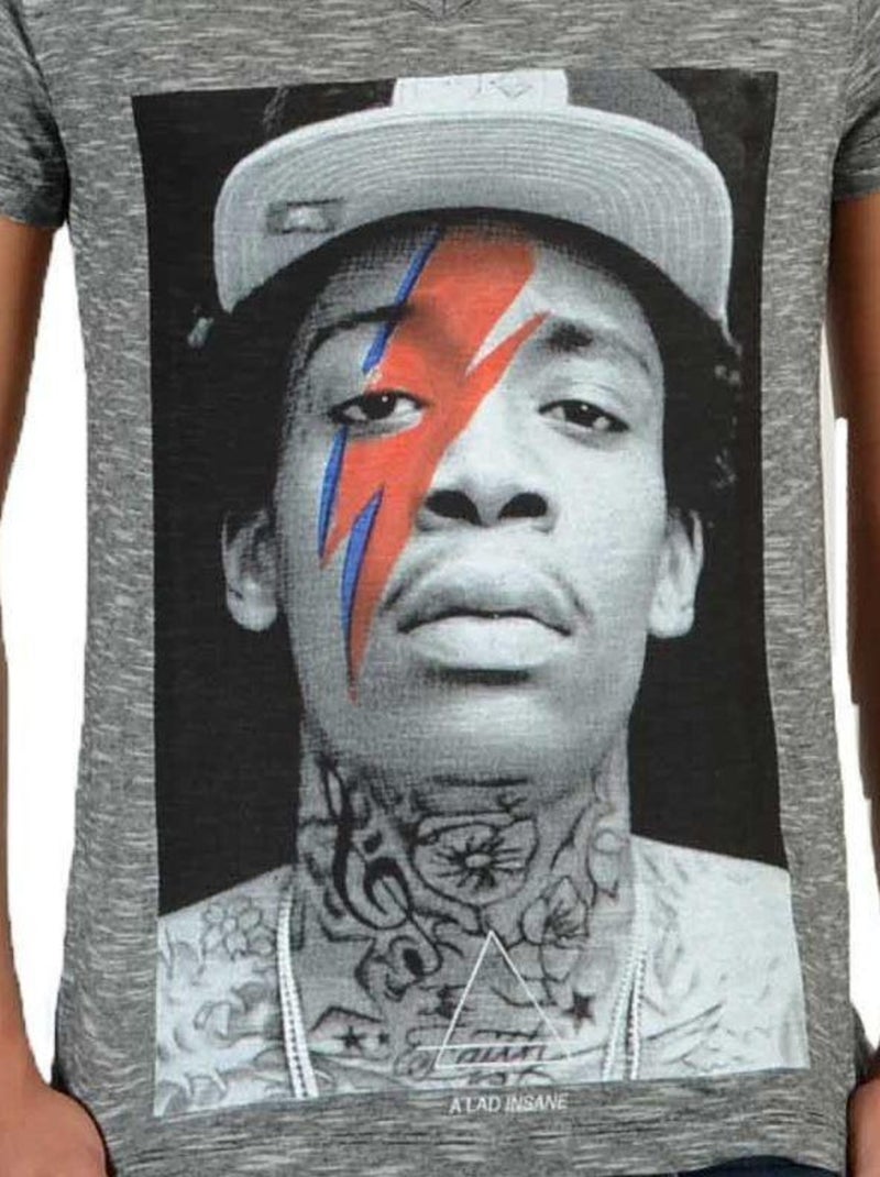 Tee Shirt Little Eleven Paris Wizka SS Wiz Khalifa Mixte Gris - Kiabi