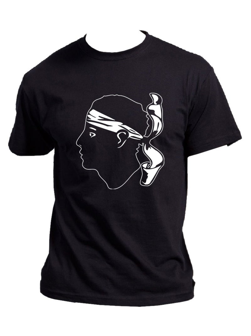 Tee-shirt Logo Corse taille L Noir - Kiabi