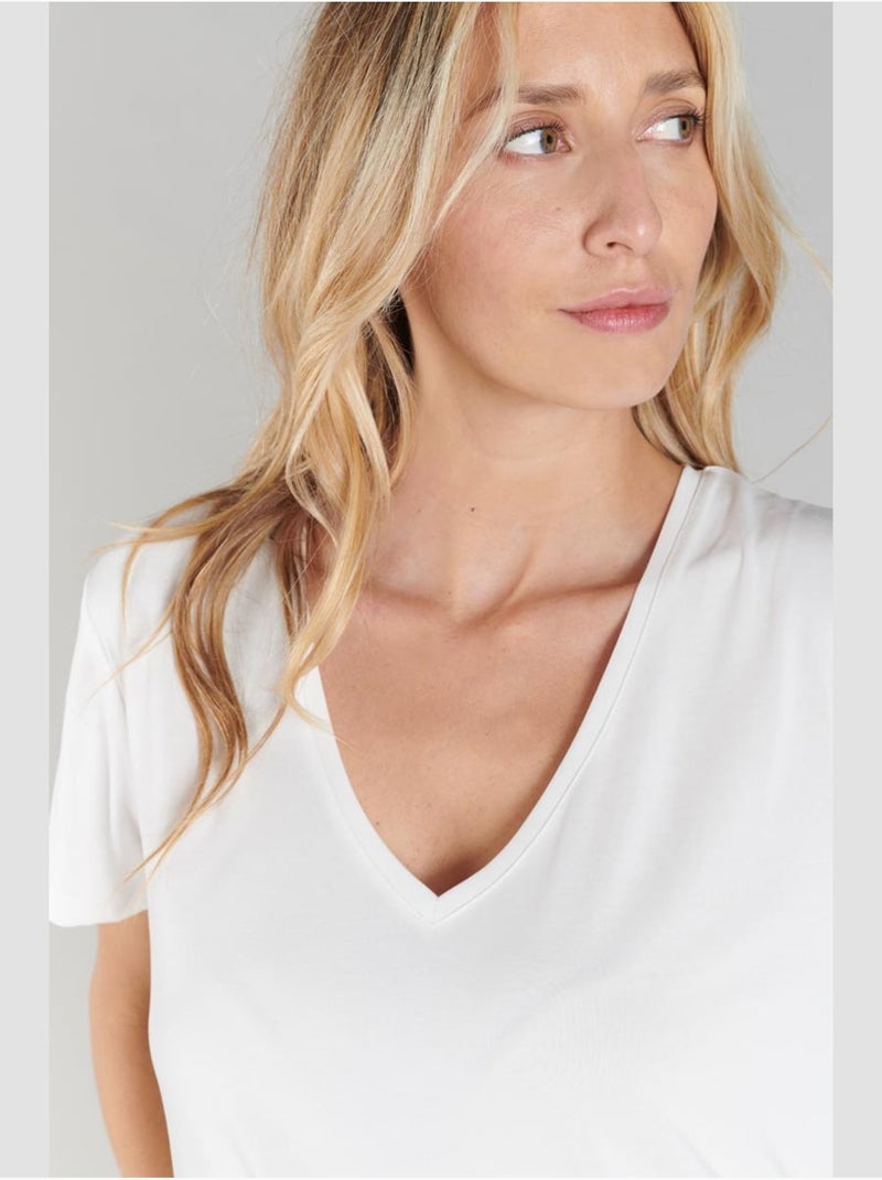 Tee-shirt lola 'le temps des cerises' Blanc - Kiabi