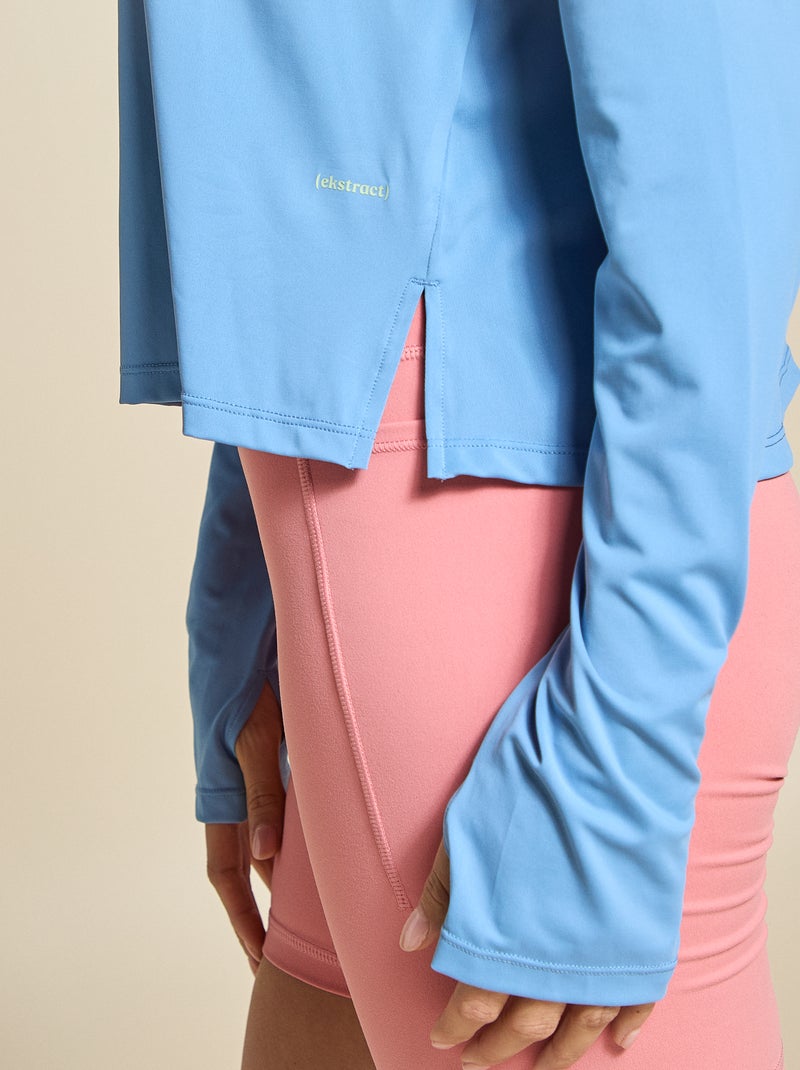 Tee-shirt long fluide - (ekstract) Bleu - Kiabi