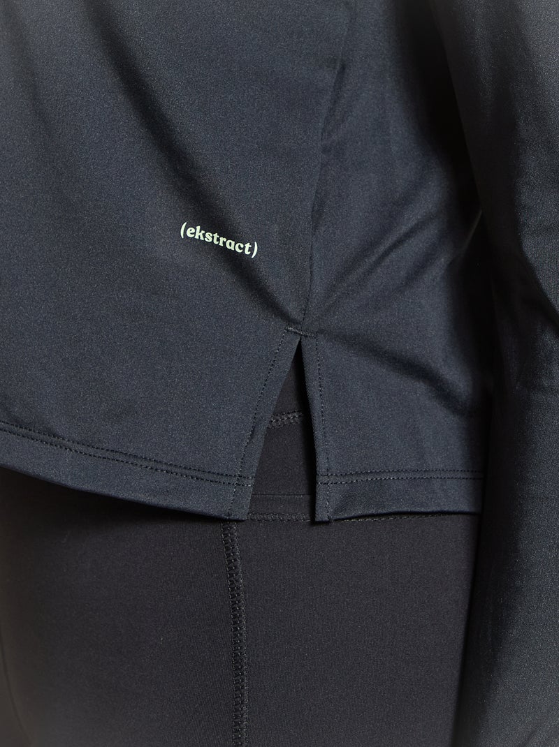 Tee-shirt long fluide - (ekstract) Noir - Kiabi