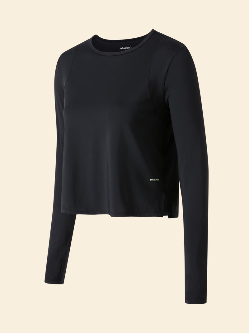 Tee-shirt long fluide - (ekstract) Noir - Kiabi